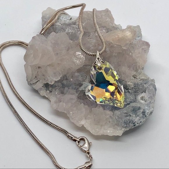 Swarovski Crystal Drop Heart Sterling Silver - Picture 4 of 4